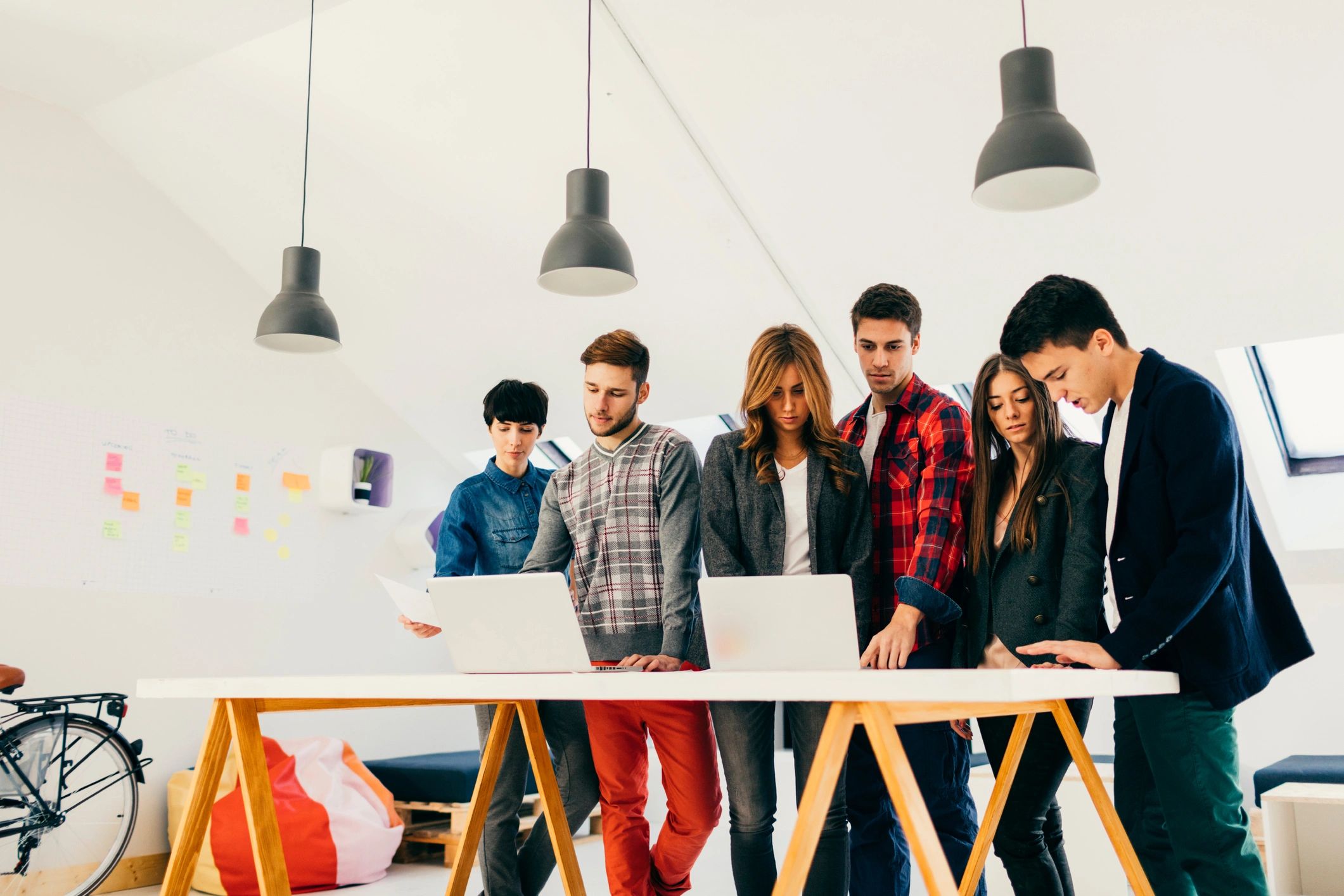 IT team collaborating in an office
